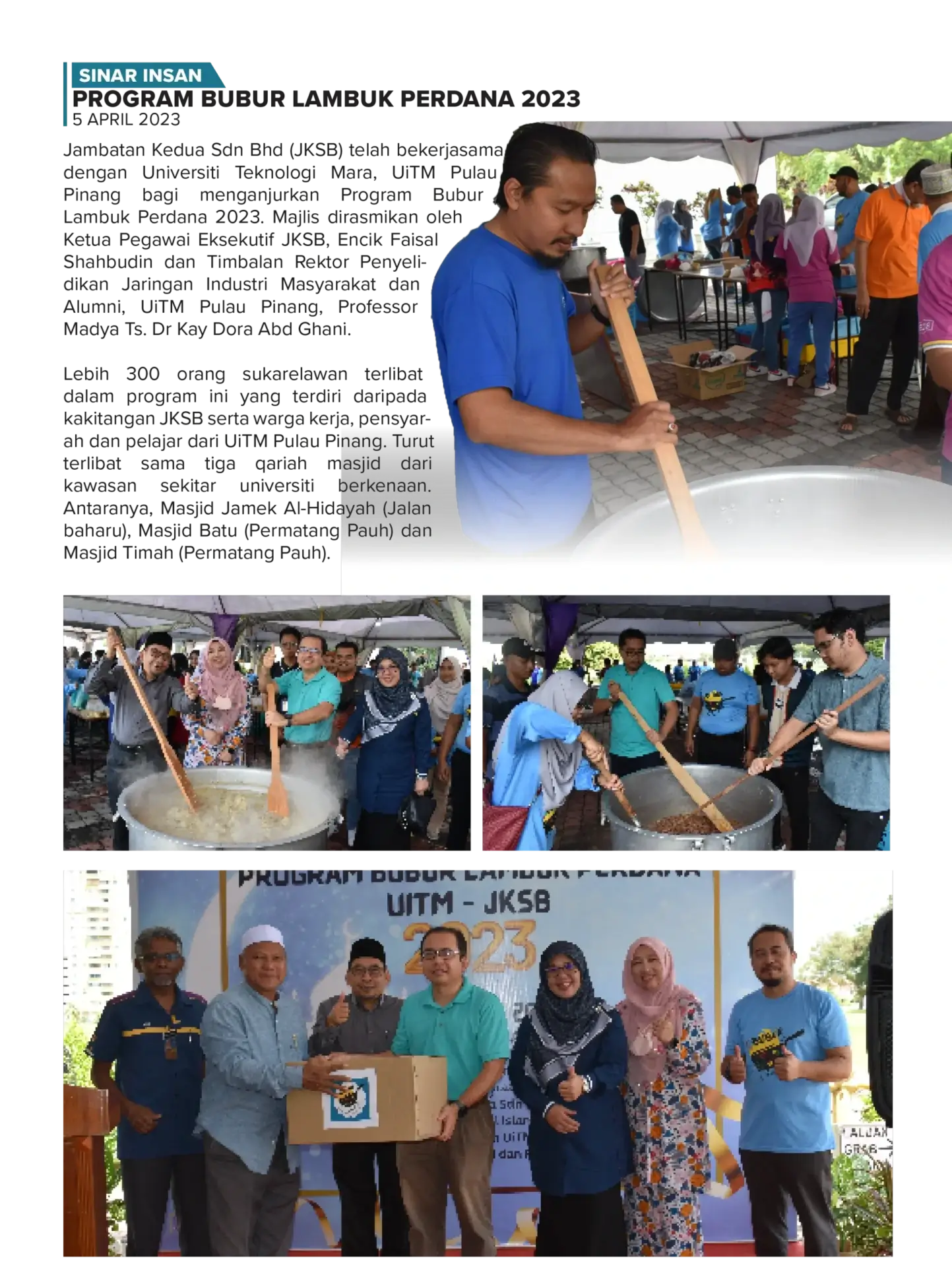 Program Bubur Lambuk Perdana 2023