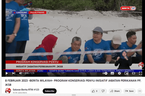 Program Konservasi Penyu Inisiatif Jabatan Perikanan PP, JKSB