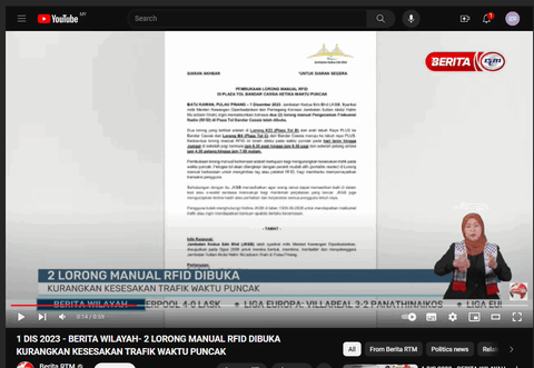 2 Lorong Manual RFID Dibuka Kurangkan Kesesakan Trafik Waktu Puncak