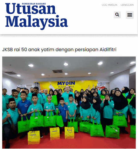 JKSB rai 50 anak yatim dengan persiapan Aidilfitri