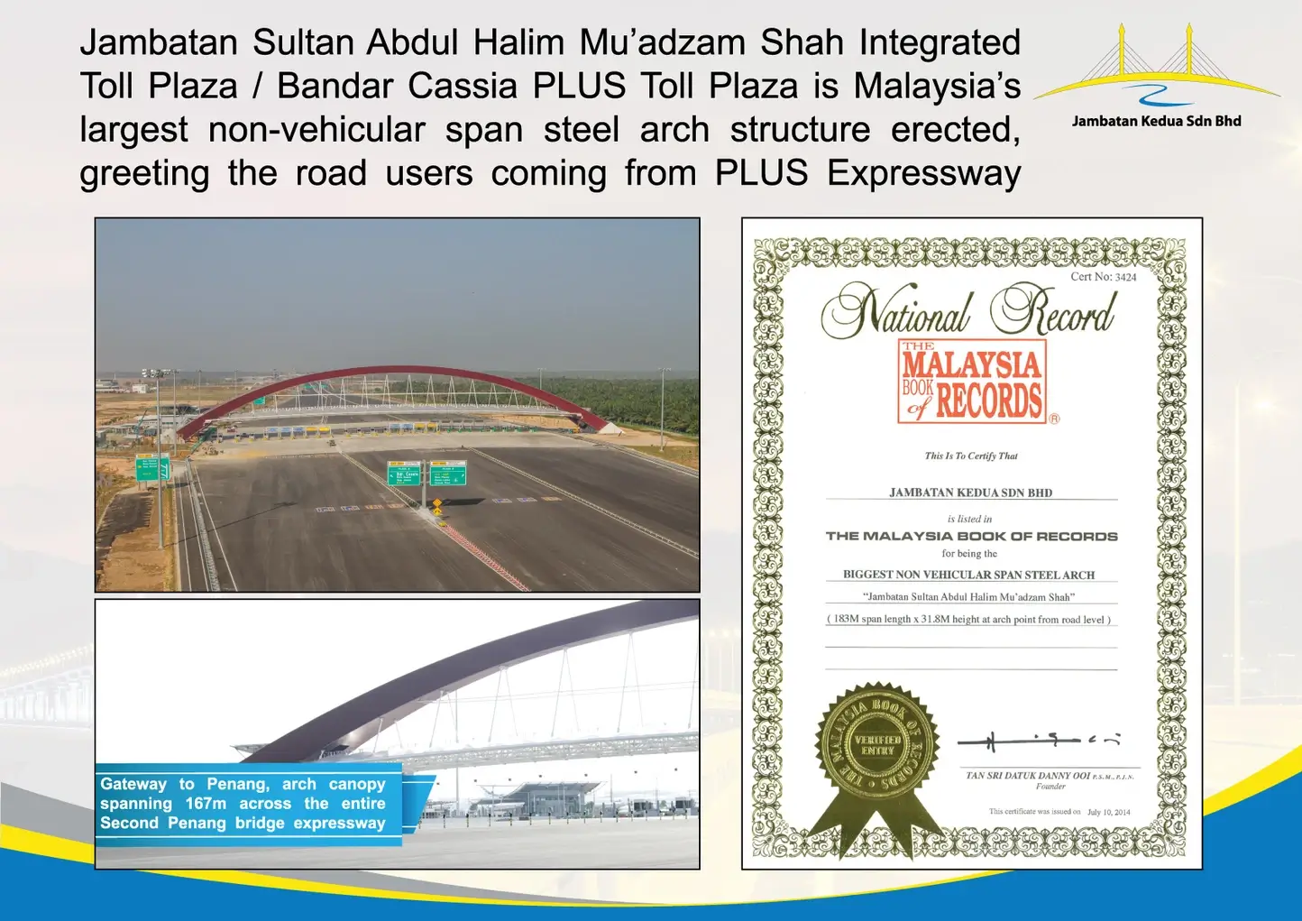 biggest non vehicular span steel arch