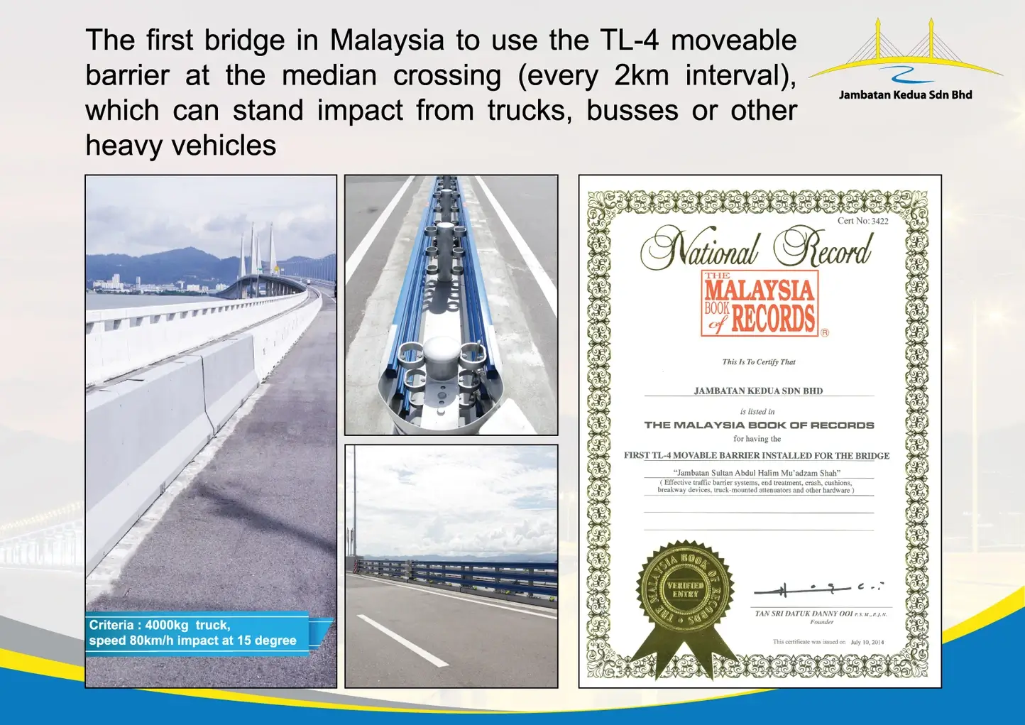 first tl 4 movable barrier installed for the bridge