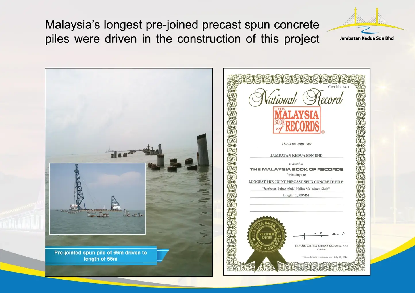 longest pre joint precast spun concrete pile